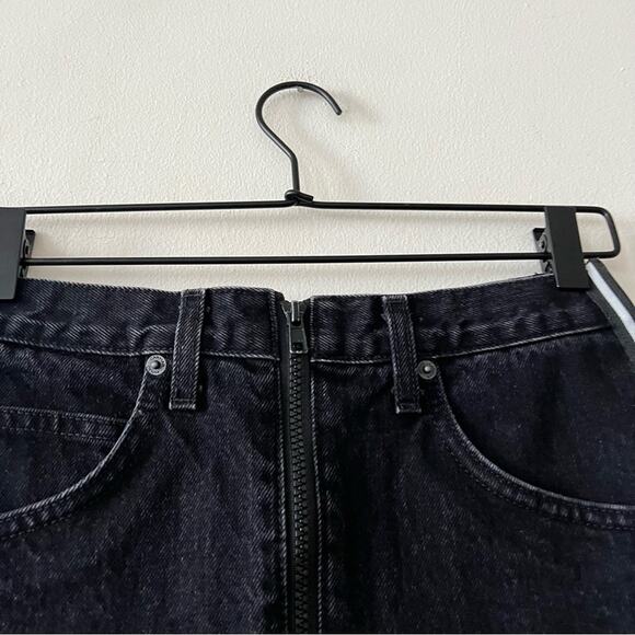 LF Carmar Black Side-Zip Moto Denim Mini Skirt - Picture 3 of 6
